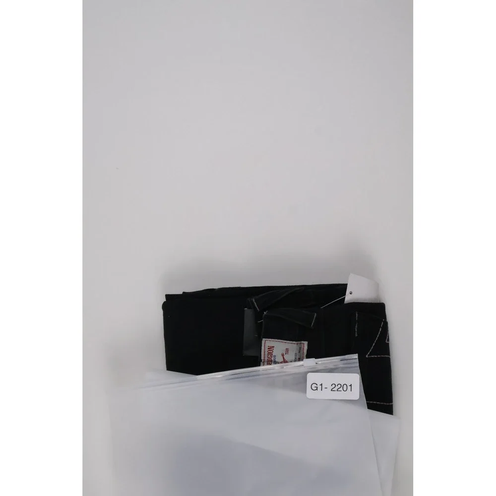 True Religion Leila Wide Leg Jeans Antique Black Star Rhinestone 7 NWT $79